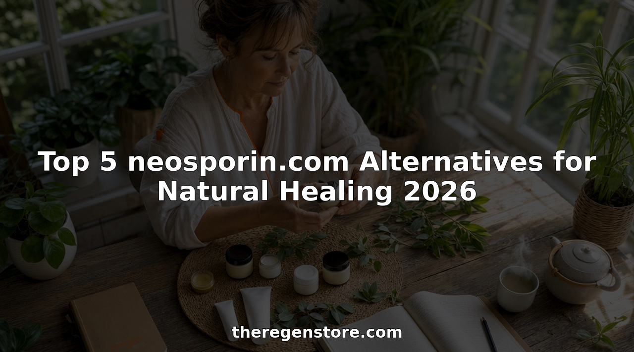 Woman sorting natural healing ointments at kitchen table