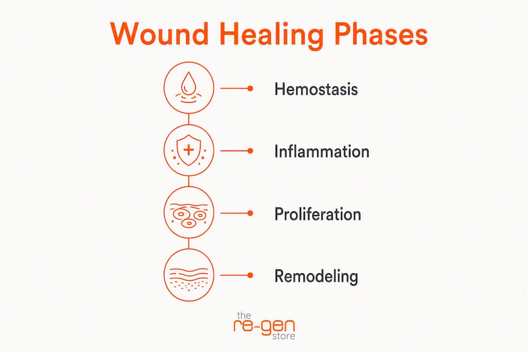 Infographic of wound healing phases
