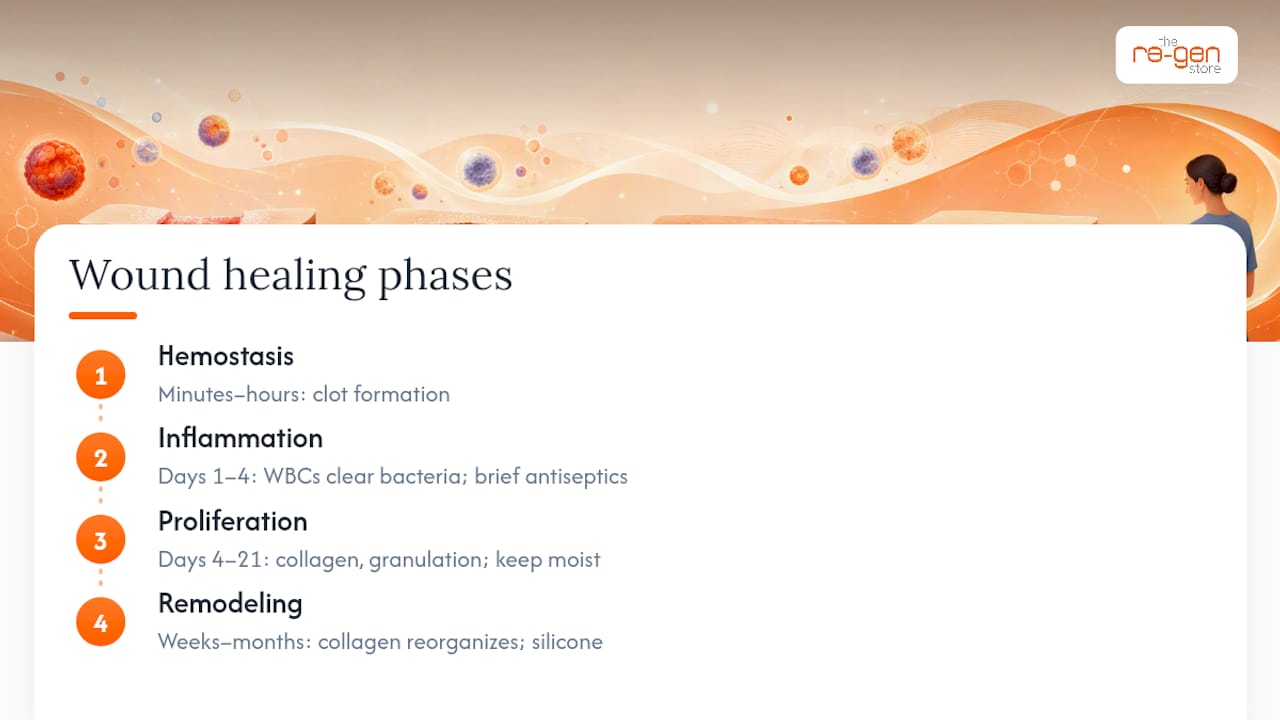 Diagram of wound healing phases