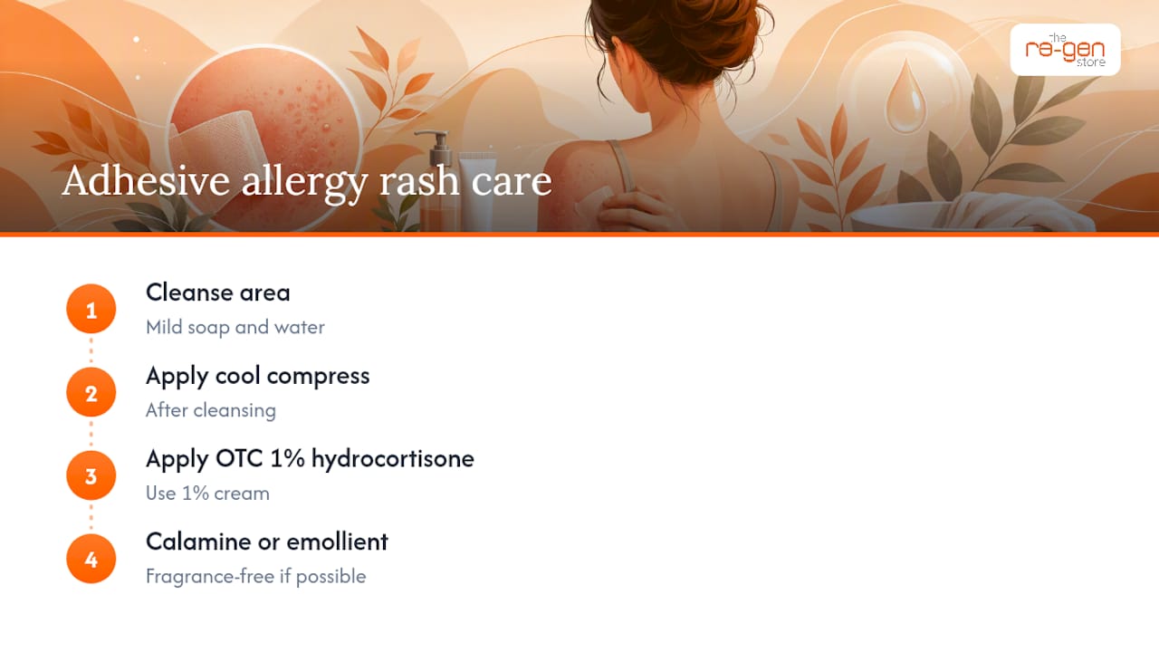 Step-by-step adhesive allergy rash treatment
