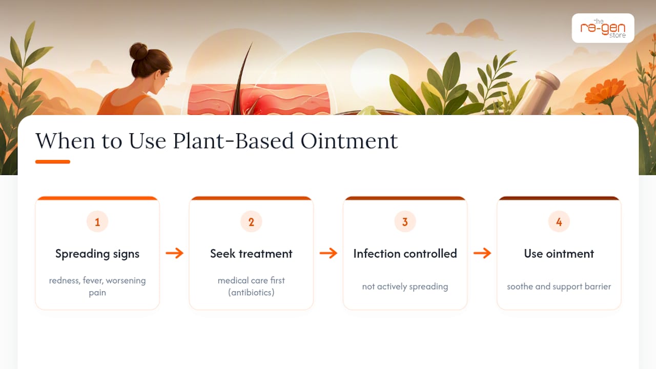Decision flow for infection treatment and recovery support