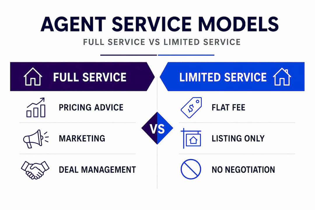 Infographic comparing full vs limited service agents