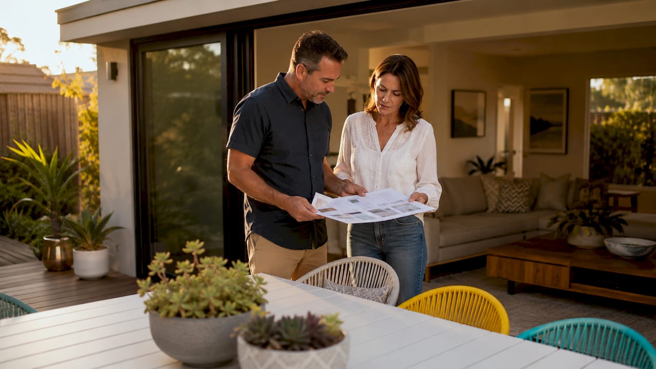 San Diego indoor-outdoor staged home patio view