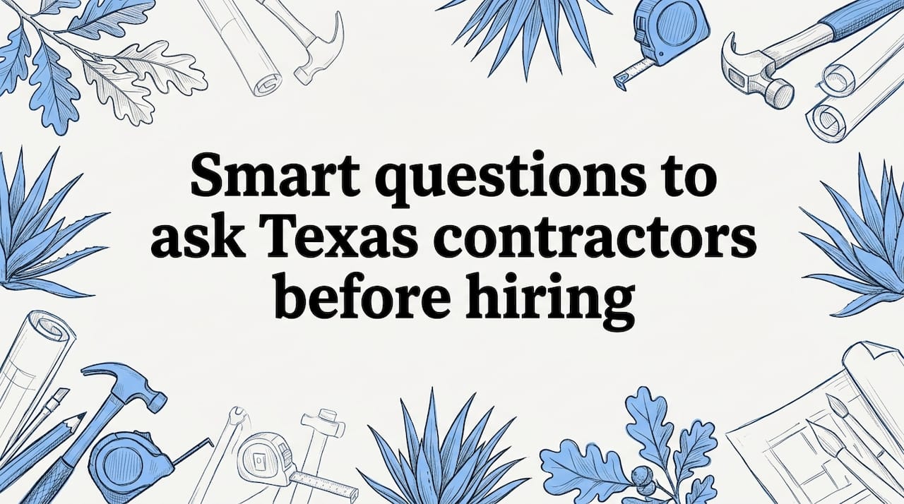 Smart questions to ask Texas contractors before hiring