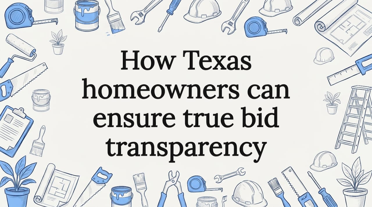 How Texas homeowners can ensure true bid transparency
