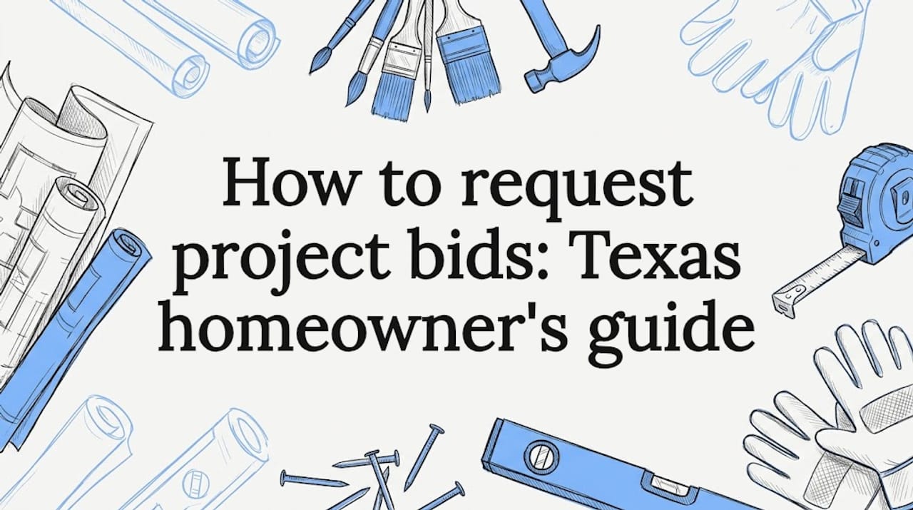 How to request project bids: Texas homeowner's guide