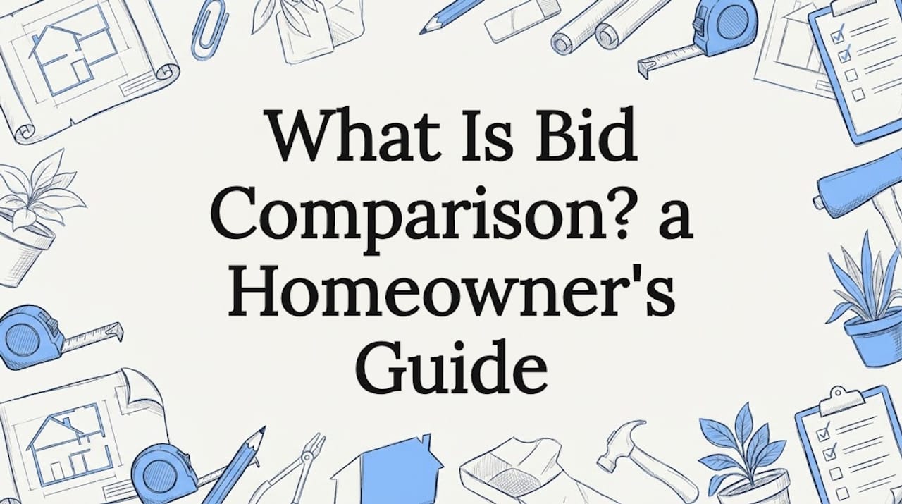 What Is Bid Comparison? a Homeowner's Guide