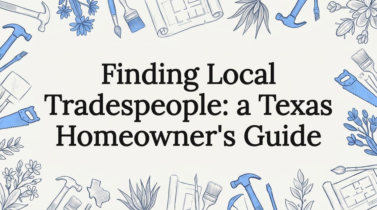 Finding Local Tradespeople: a Texas Homeowner's Guide