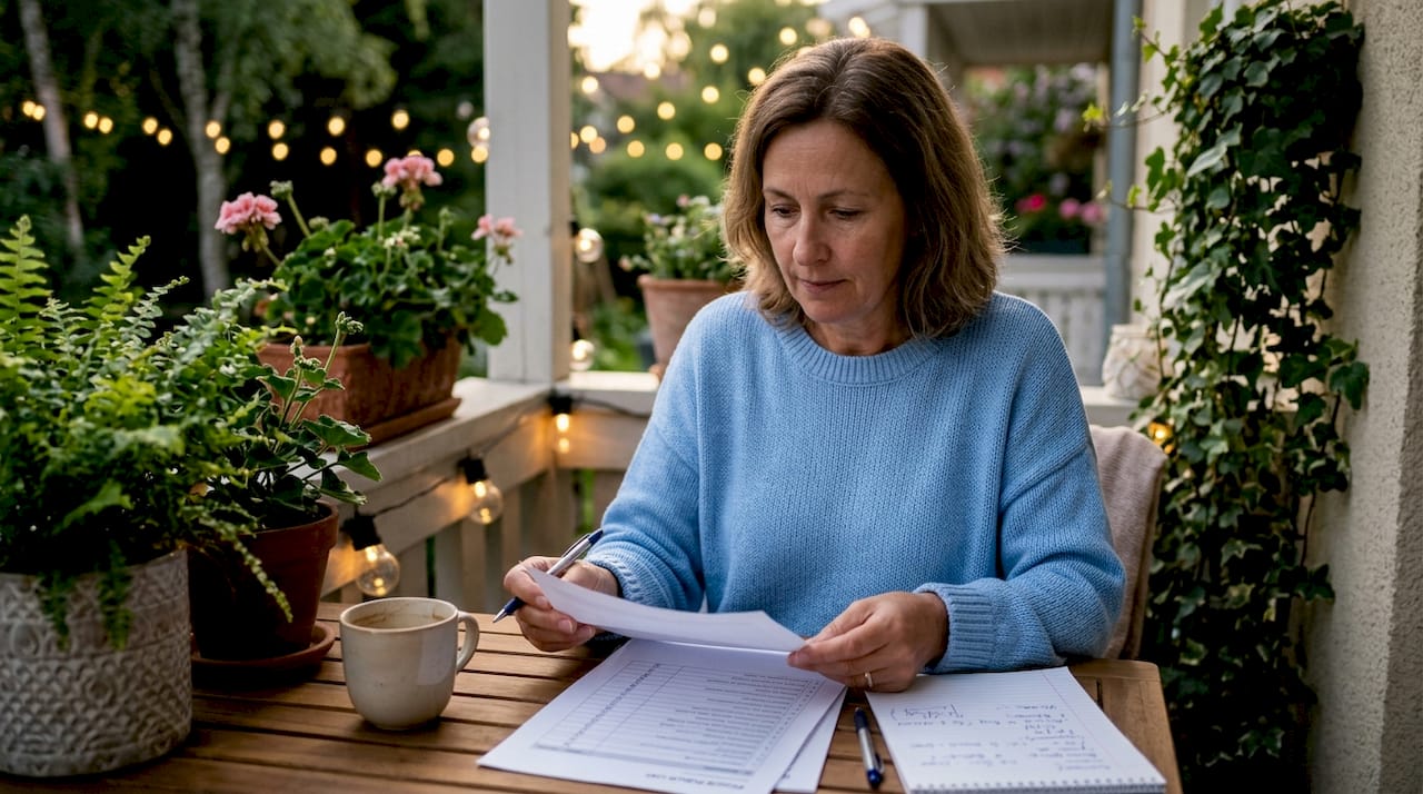 Woman reviewing renovation punch list