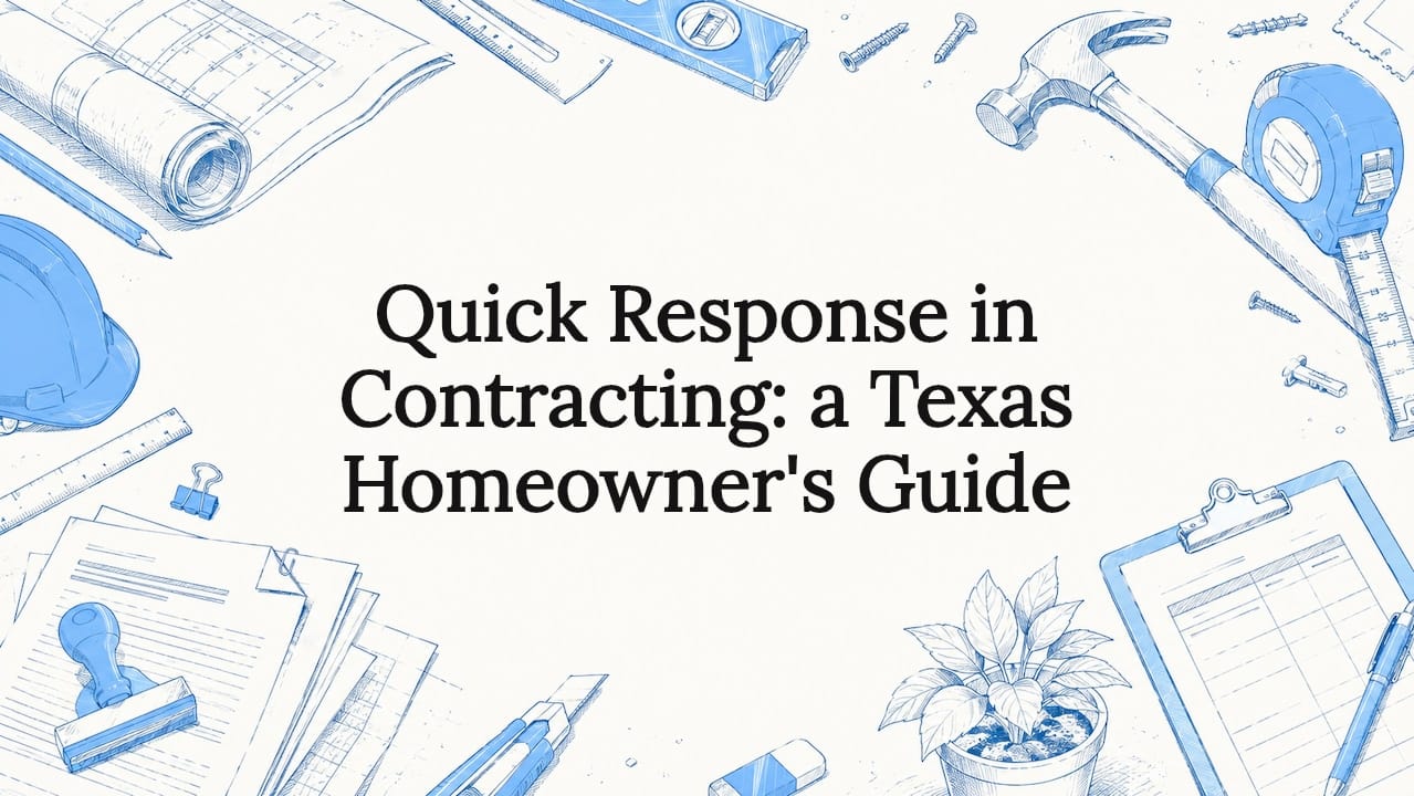 Quick Response in Contracting: a Texas Homeowner's Guide
