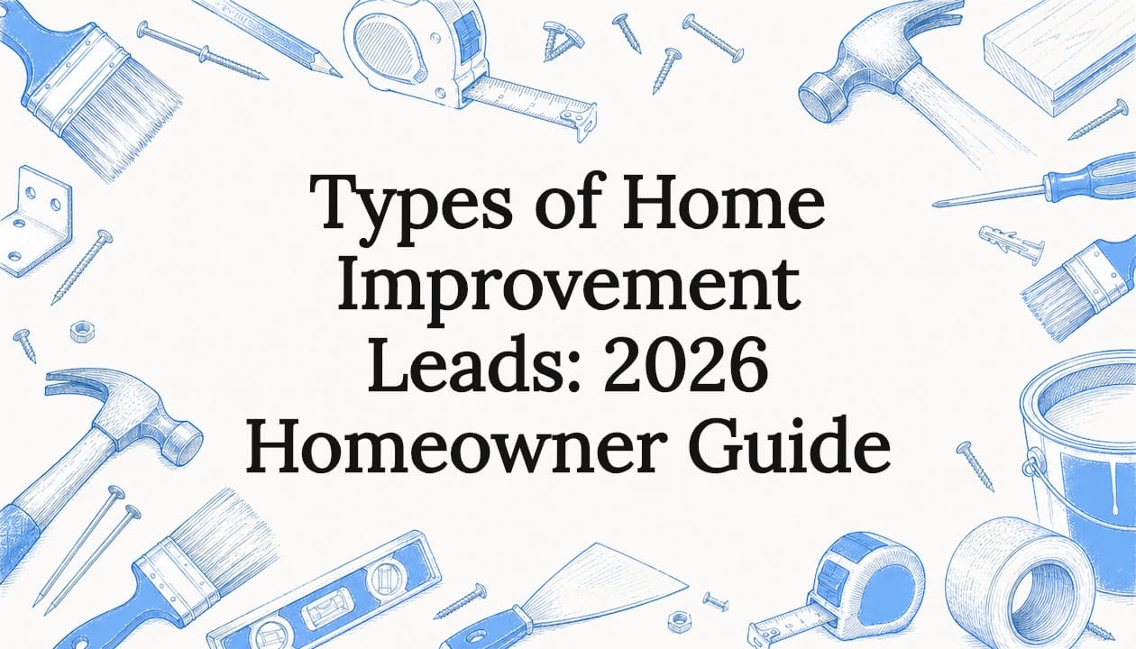 Types of Home Improvement Leads: 2026 Homeowner Guide