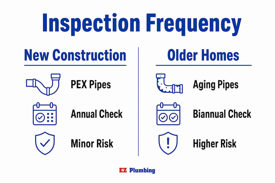 Comparison infographic of inspection schedules