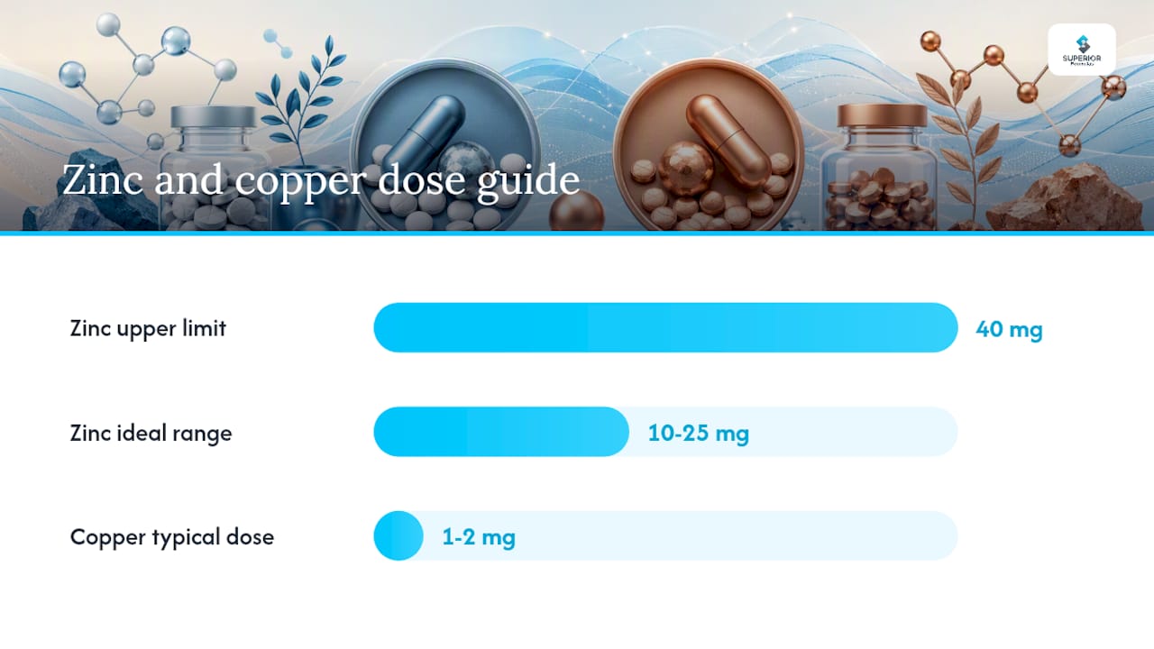 How to pick a safe, effective zinc and copper supplement — overview diagram