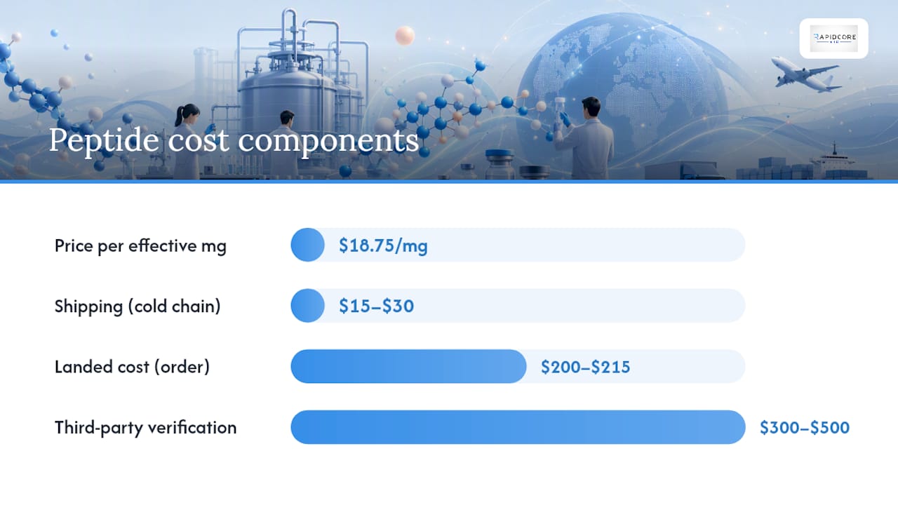 How Vendors Price Peptides and How You Calculate the Real Cost — overview diagram