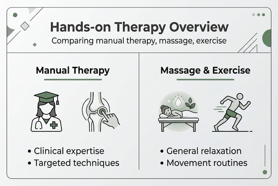 Infographic showing therapy types comparison