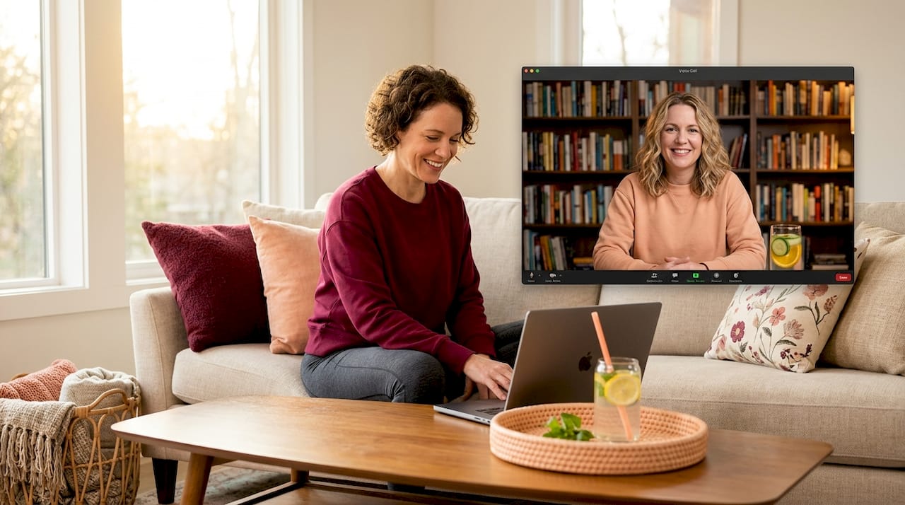 Women on video call discussing accountability