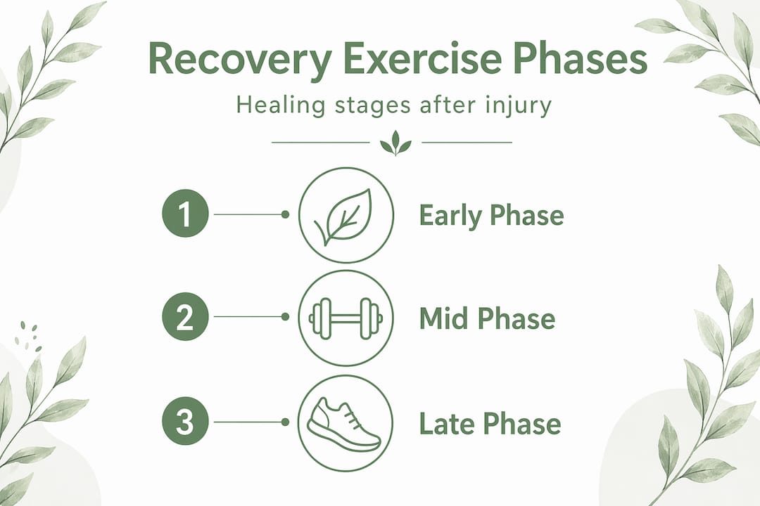 Infographic showing recovery exercise phases