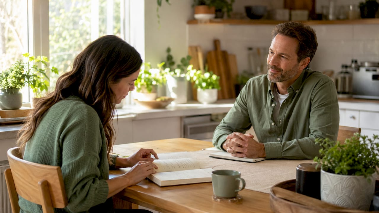 Client reviewing therapy goals before session