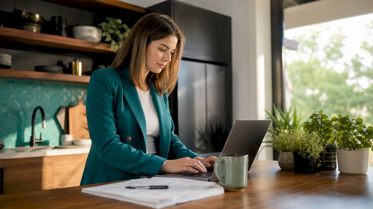 Apartment manager entering data into pricing platform