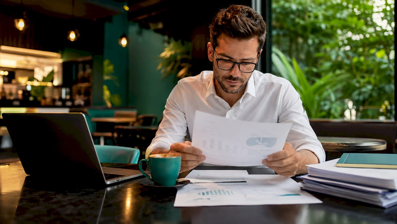 Revenue manager analyzing apartment pricing data