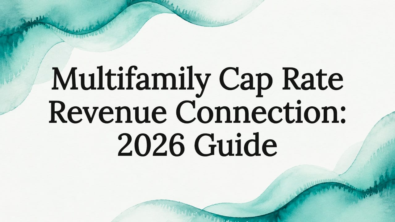 Decorative title card illustration for multifamily cap rate article