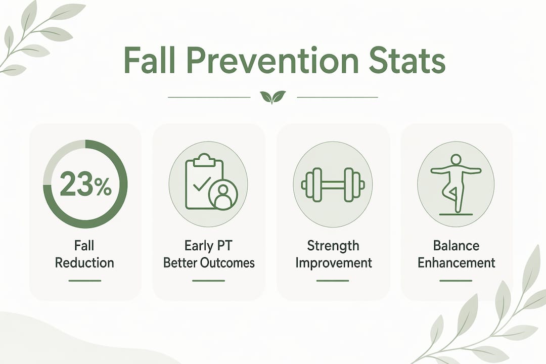 Infographic showing physical therapy fall prevention statistics