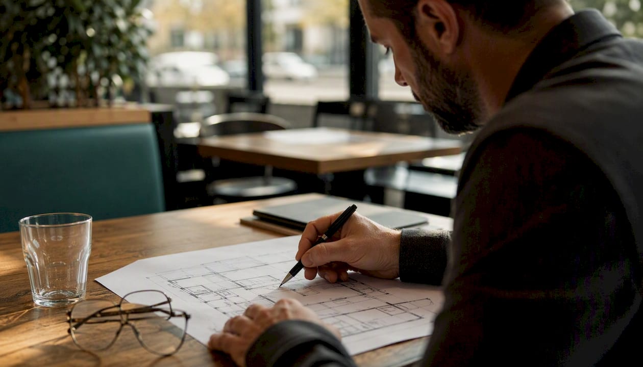 Advisor annotating property floor plan