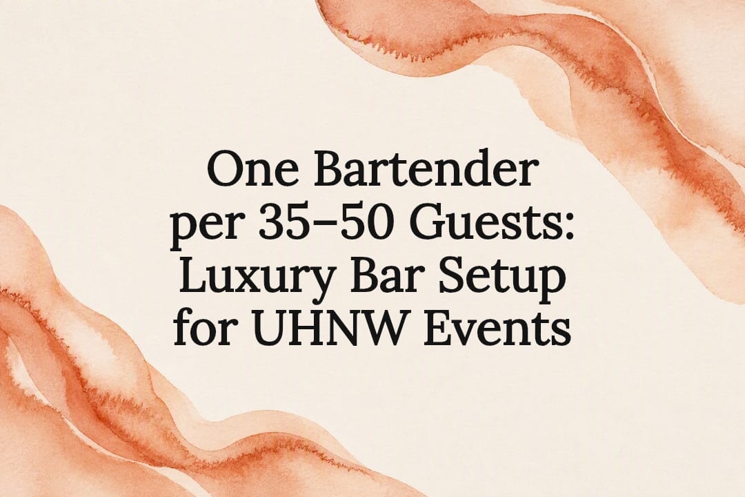 Decorative luxury bar setup title card
