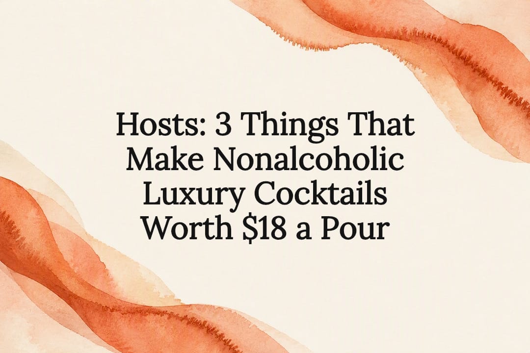 Decorative zero-proof cocktail title card