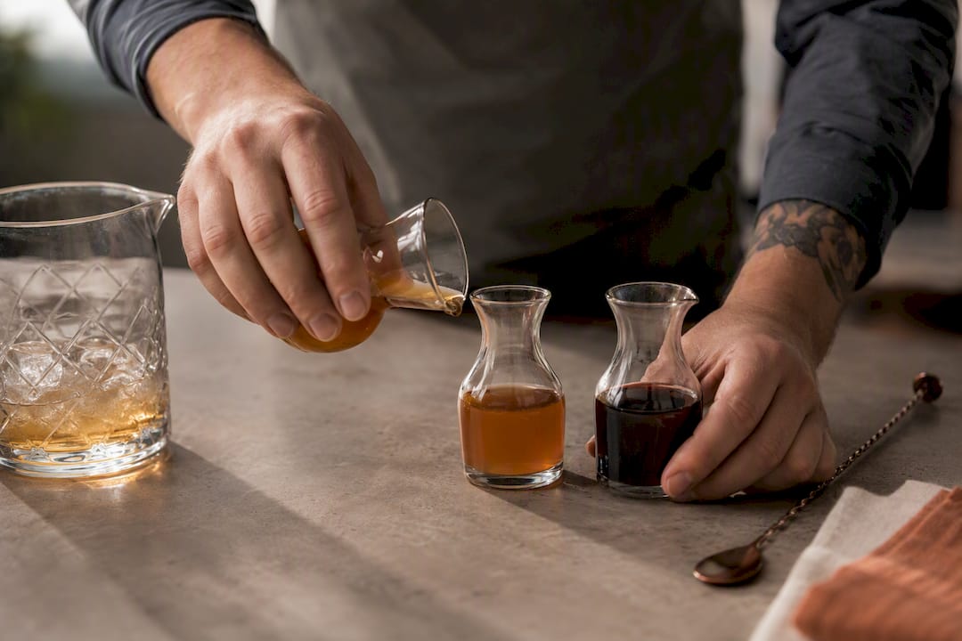 Shrub verjus and tea cocktail ingredients