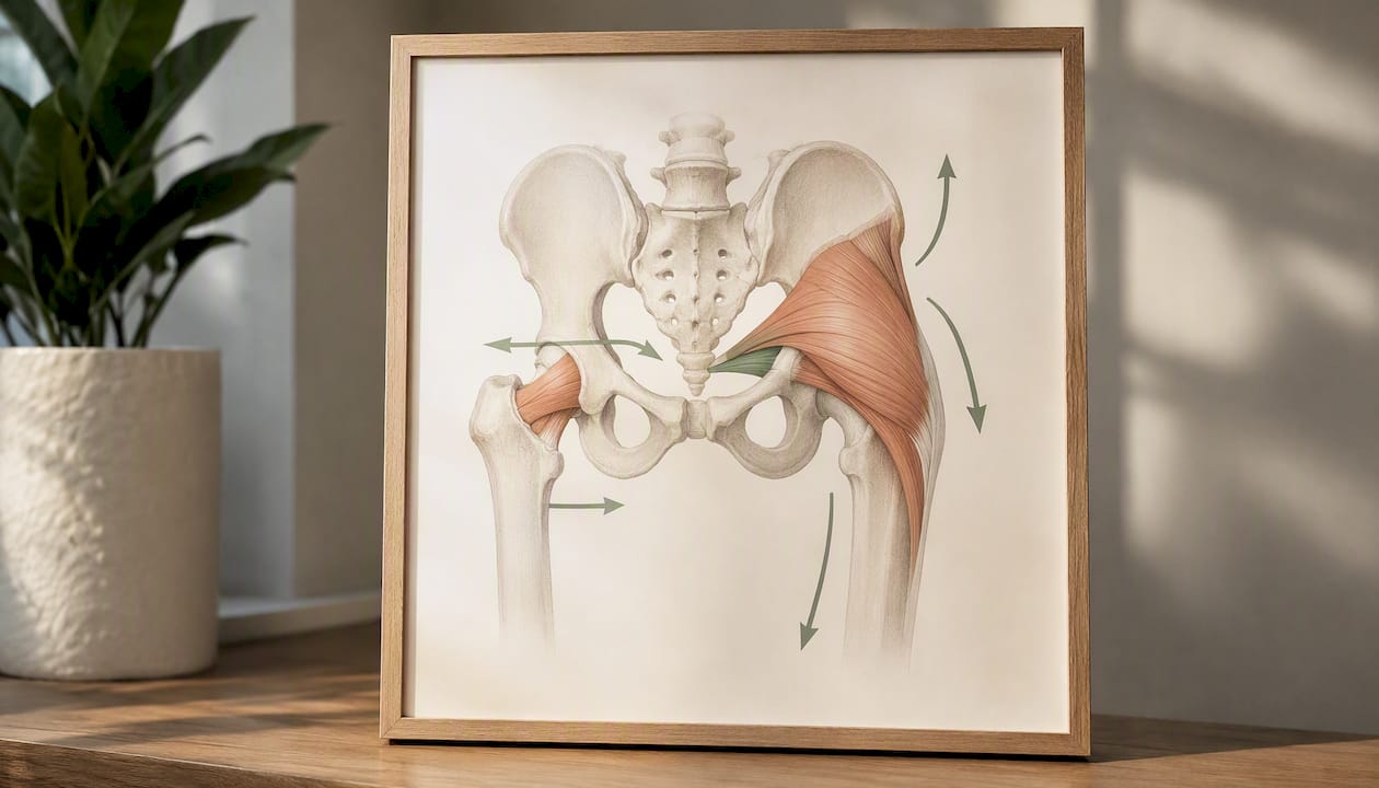 Illustration of hip muscle load sharing