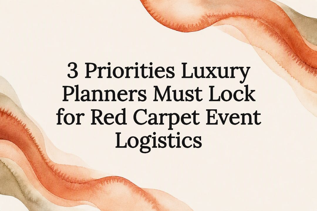 Decorative red carpet logistics title card