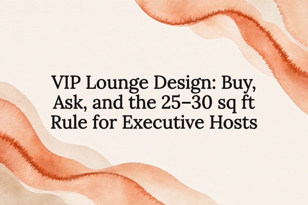 Decorative VIP lounge design title card