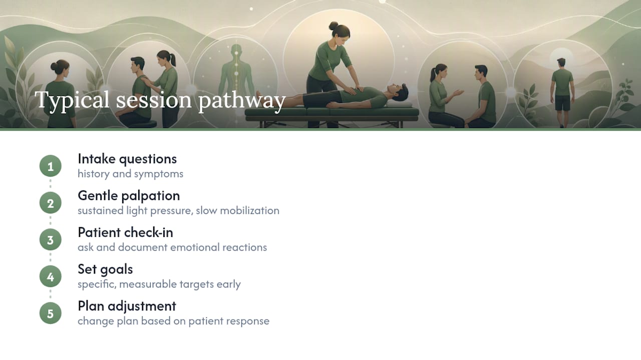 Visceral therapy session care pathway