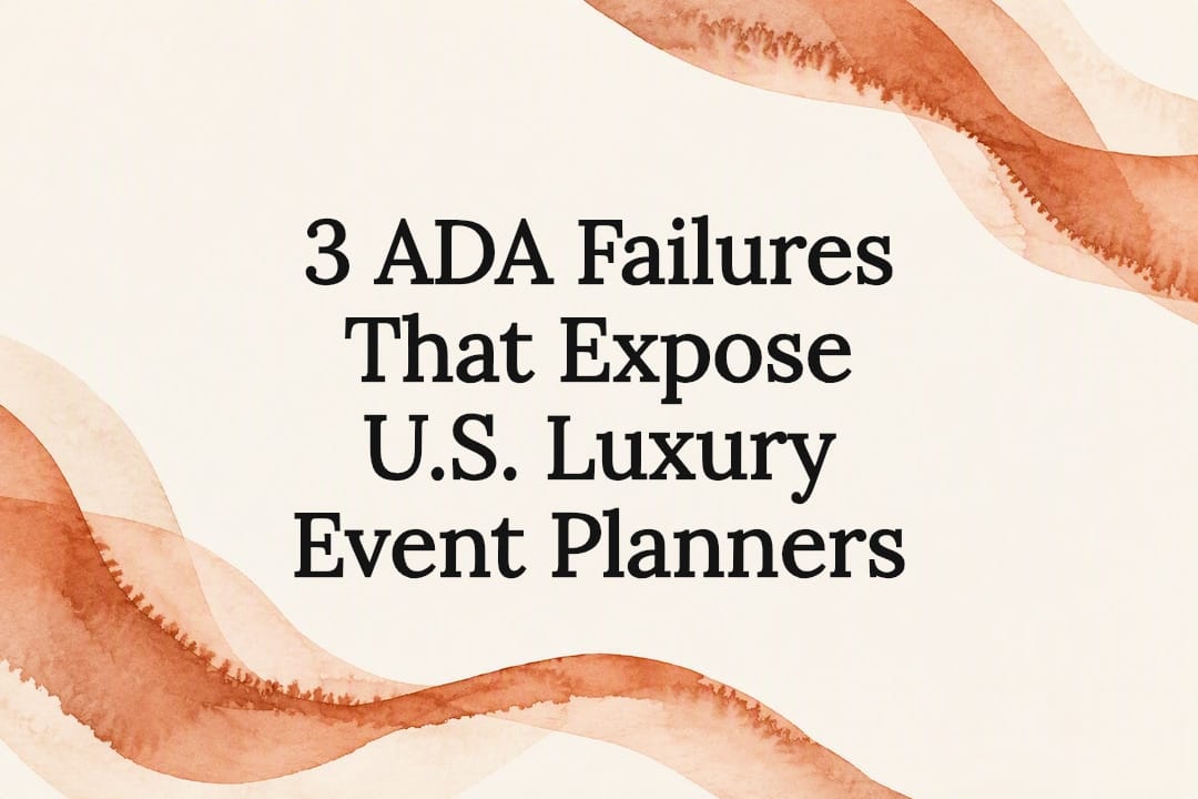 Decorative ADA event planning title card