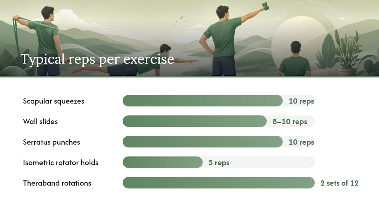Exercises for Shoulder Bursitis: Step-by-Step by Phase — overview diagram