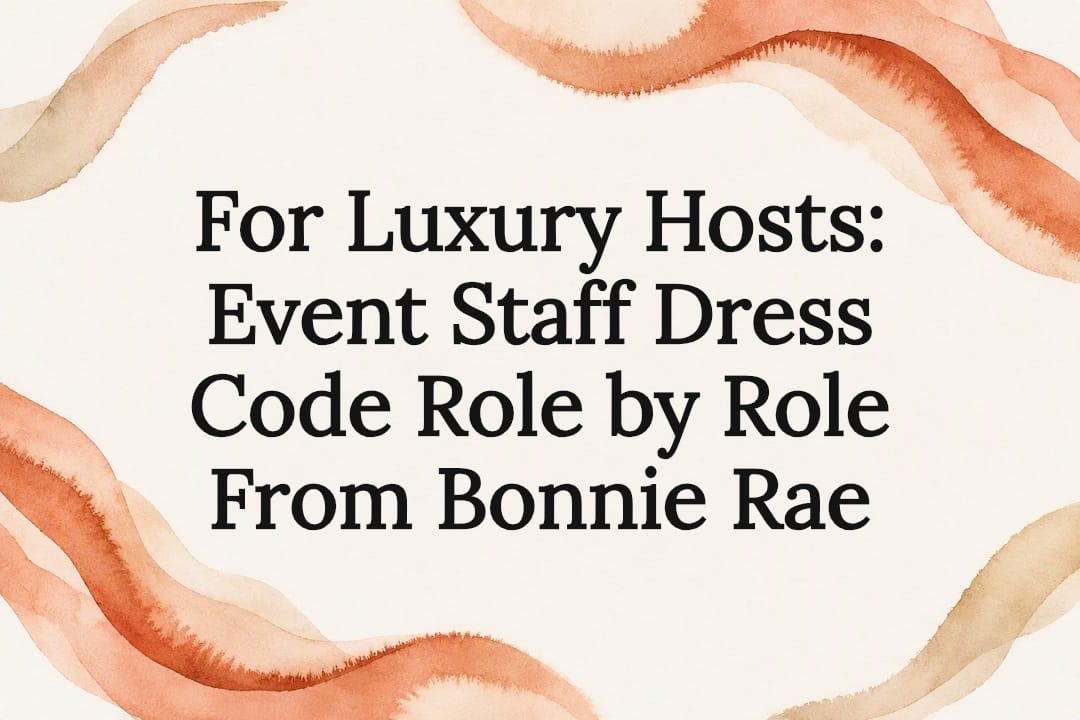 Decorative luxury event dress code title card