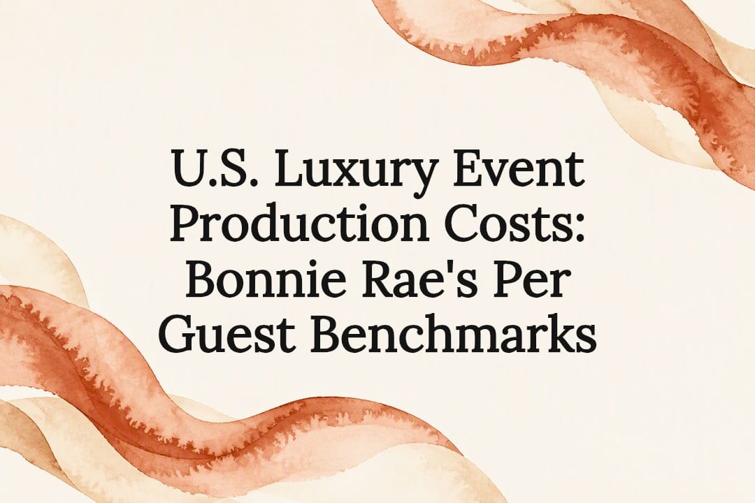 Decorative luxury event cost title card