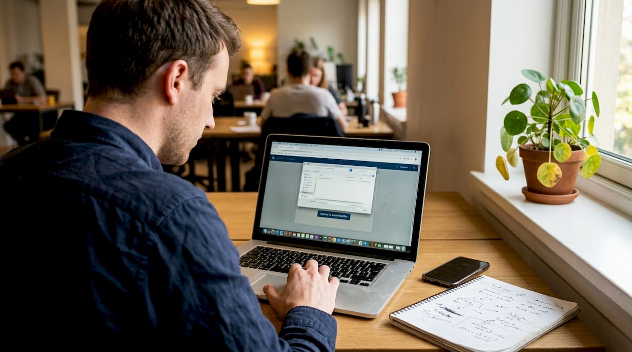 User uploading email list to verification tool