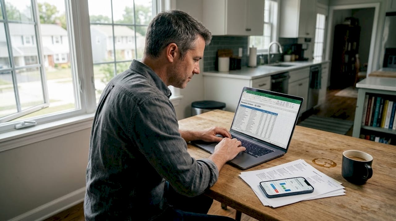 List segmentation scene on home kitchen table