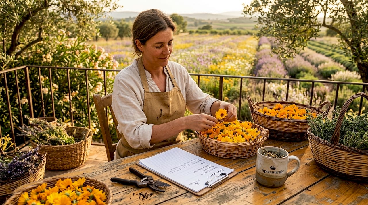Natural ingredients in clean beauty: efficacy and sustainability explained 2 Farm worker sorting flowers for natural beauty ingredients