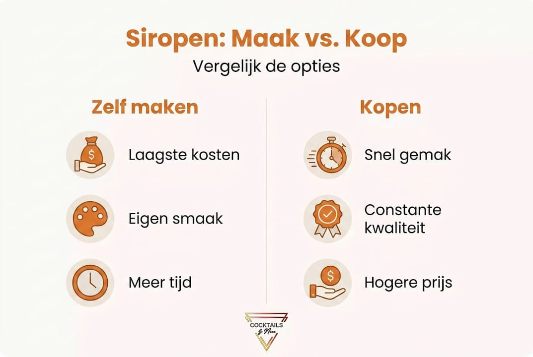 Infographic: zelfgemaakte siroop versus siroop uit de winkel – wat zijn de verschillen?