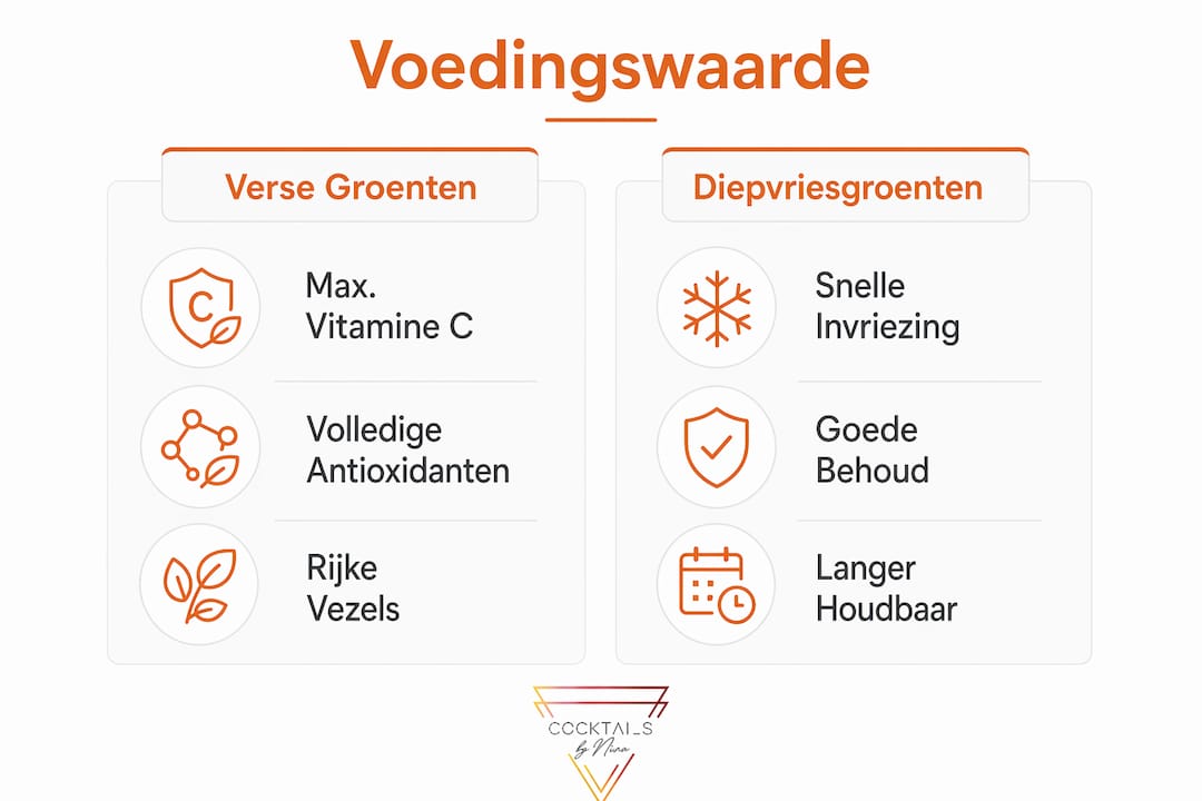 Infographic: Hoe zit het met de voedingswaarde van verse groenten versus diepvriesgroenten?