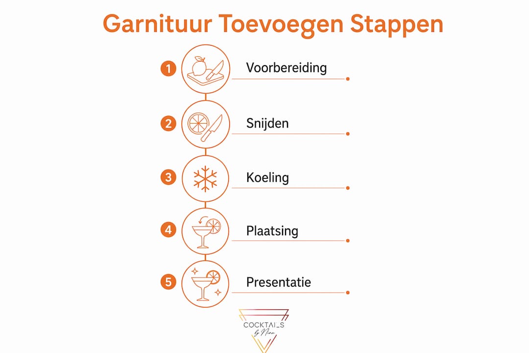 Overzichtelijke infographic: zo voeg je stap voor stap garnituur toe