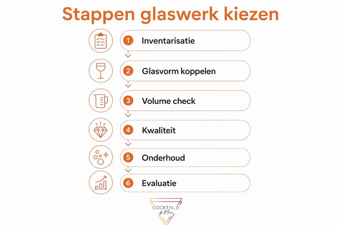 Overzichtelijke infographic: zo kies je het juiste glaswerk stap voor stap