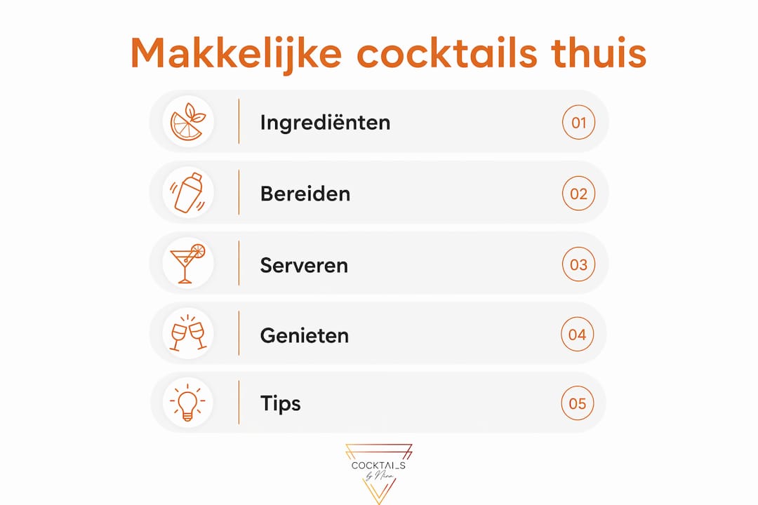 Step-by-step infographic: how to easily make the tastiest cocktails yourself