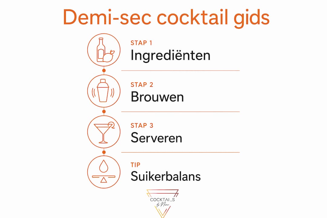 Infographic: step-by-step guide to making a demi-sec cocktail