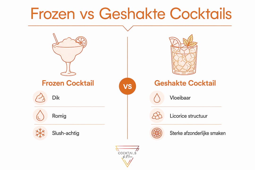 Infographic: the difference between frozen and shaken cocktails at a glance