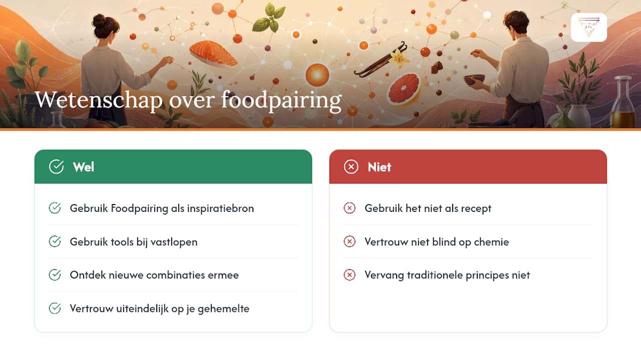 Wat zegt de wetenschap over foodpairing? — overview diagram