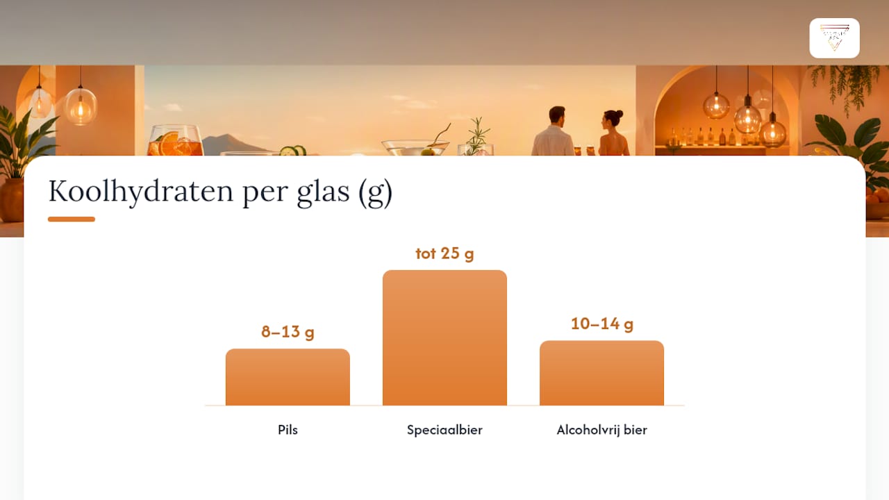 Vergelijking van het koolhydraatgehalte in verschillende biersoorten